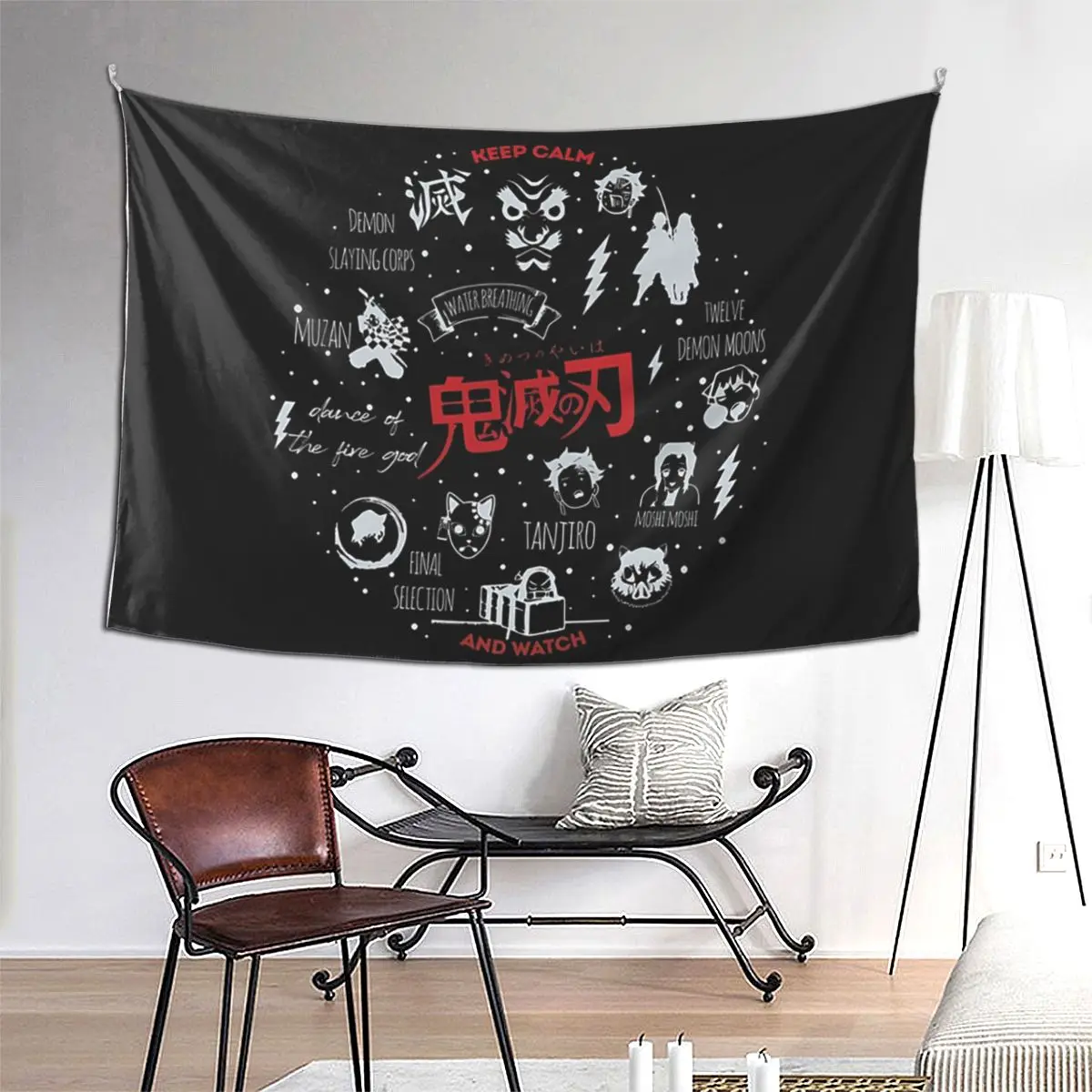 

All Hashira Tapestry Funny Wall Hanging Aesthetic Home Decoration Tapestries for Living Room Bedroom Dorm Room