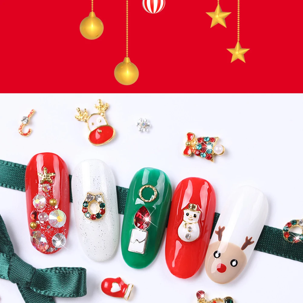 

3 Boxes Snowflake Nail Stickers Rhinestone for Nails Rhinestones Crystals Decoration Coloured Diamonds Pearl