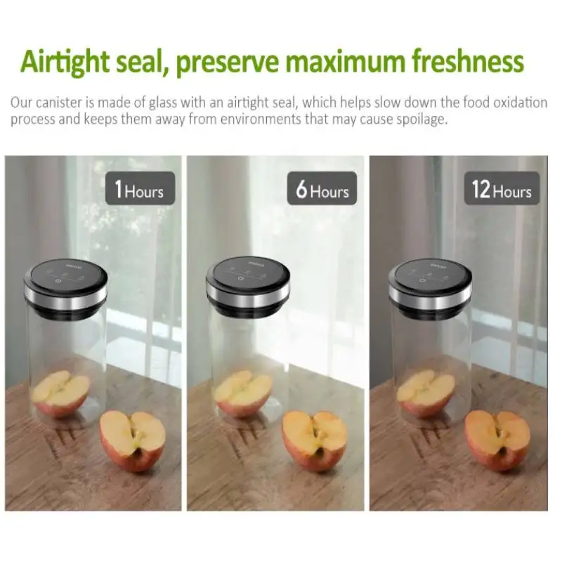 Automatic Vacuum Coffee Canister Vacuum Food Storage Canister Transparent Food Storage Moisture-proof Air Extraction Airtight