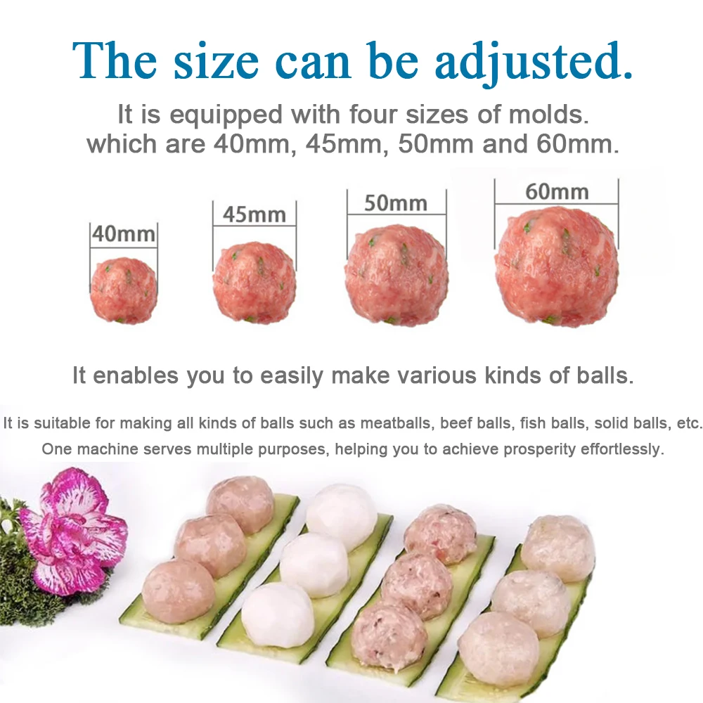 High Quality Commercial Fish Ball Machine Stainless Steel Automatic Meatball Machine Beef Ball Forming Machine