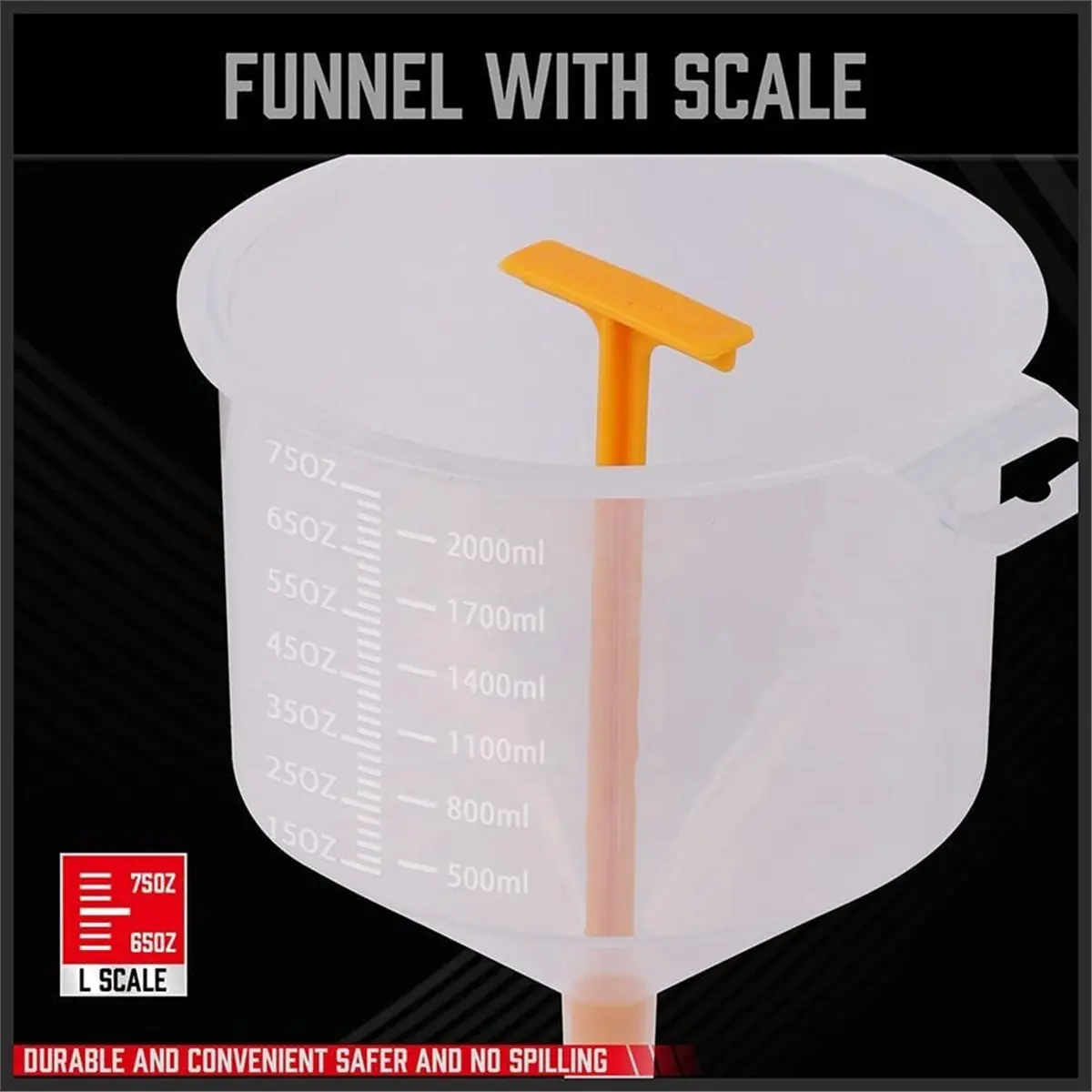 19-Piece No Spill Coolant Funnel Kit, Spill-Proof Radiator Bleeder Filling Set with Adapters for Universal Vehicle Use