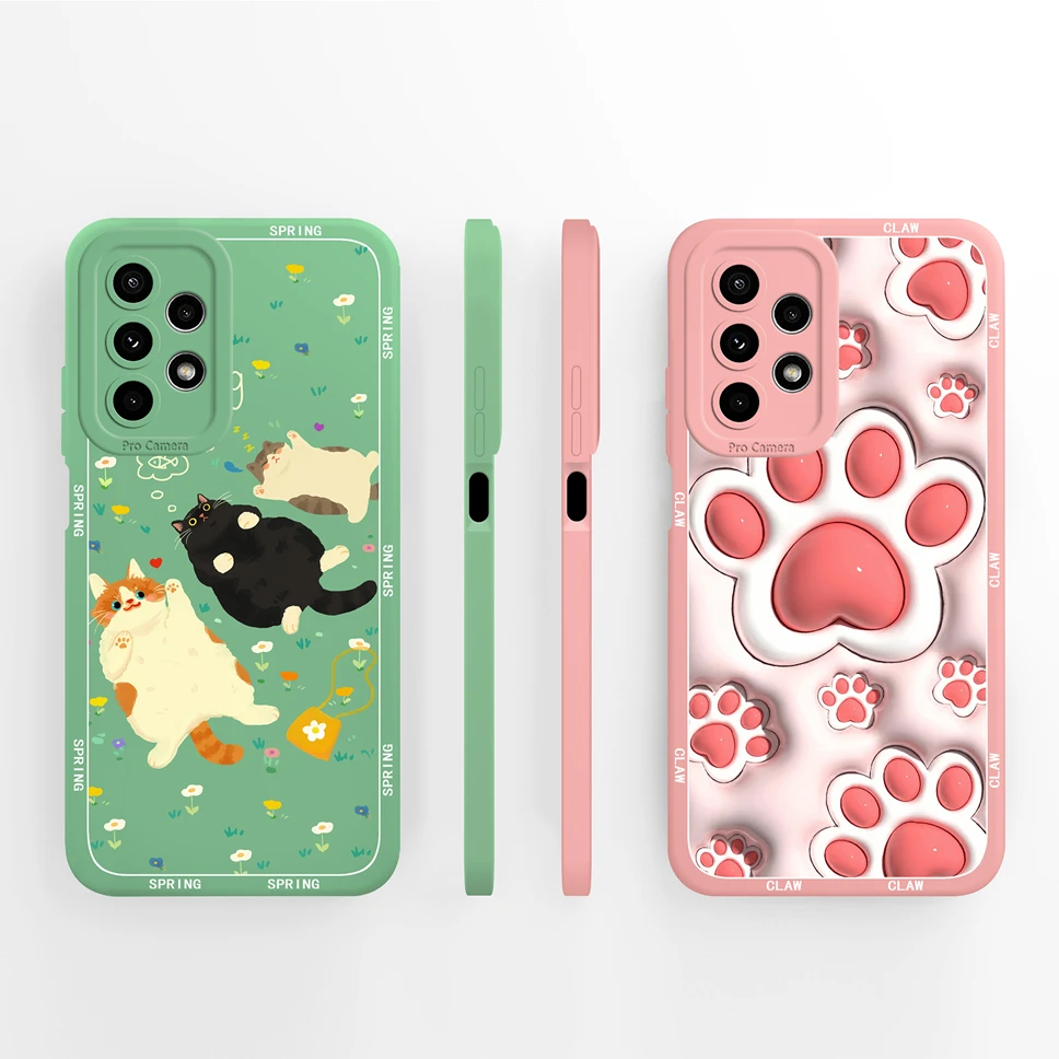 For Samsung Galaxy A23 A24 A25 Phone Case Lovely Cat Claw Pattern Soft Funda For Galaxy A 23 A 24 25 Lightweight Anti Drop Shell