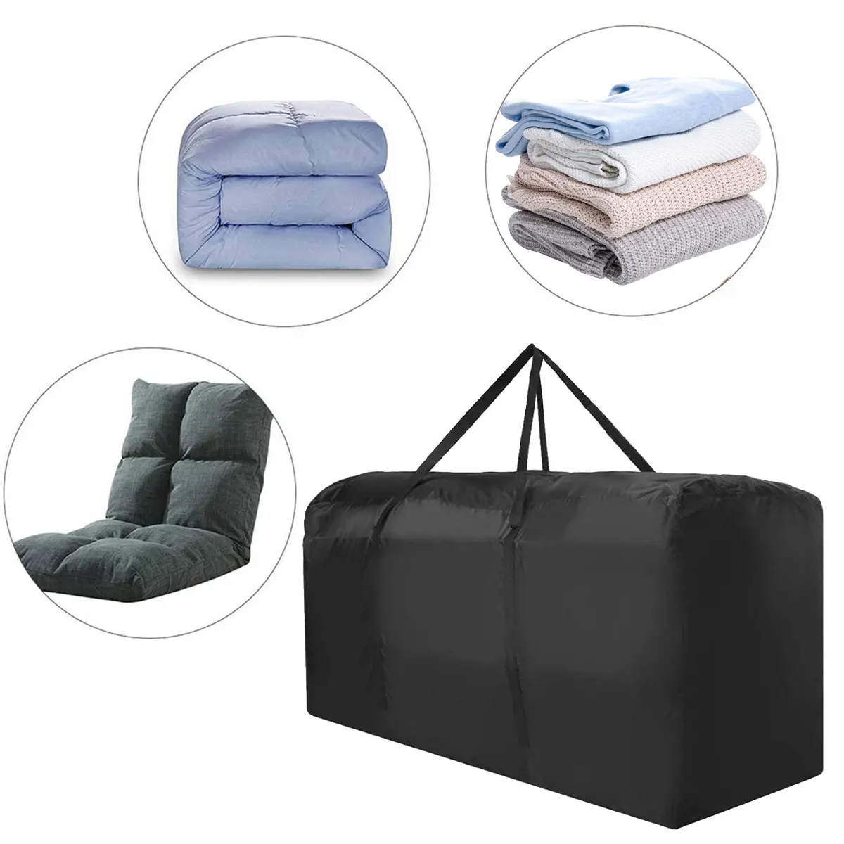

1Pcs Handle-Equipped Furniture Storage Bag in Oxford Fabric Dustproof Waterproof Perfect for Storing Outdoor Cushions and More