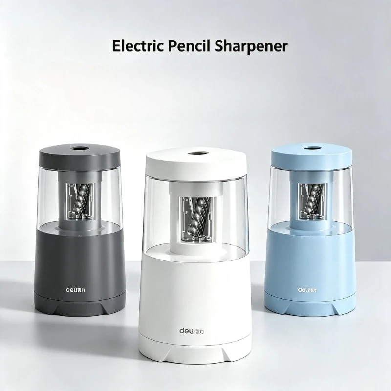 DELI Electric Pencil Sharpener Automatic Fast Sharpening USB Rechargeable Pencil Cutter For School Student Office Stationery