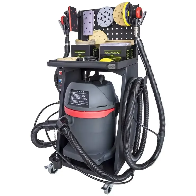Pneumatic Industrial Grade Double Action Car Grinding Vacuum Cleaner Dust Removal Dry Grinder Sander for Automotive Polishing