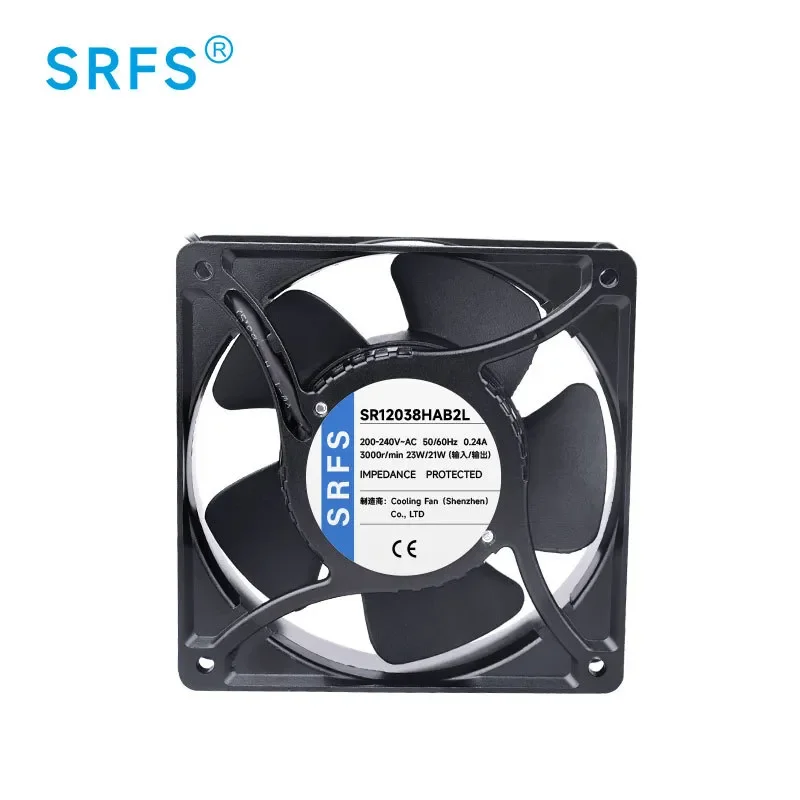 12038 Cooling Fan for 12cm Metal Fan Blade High Temperature Laboratory Distribution Cabinet Electric Welding Machine 220V