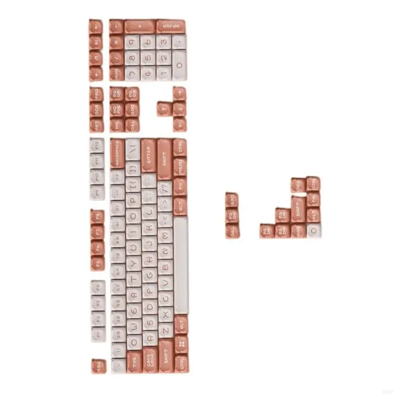 122Keys PBT Keycap Set Double Shot Molded Bear Themed Keycaps for Mechanical Keyboard Fun and Unique Customization 