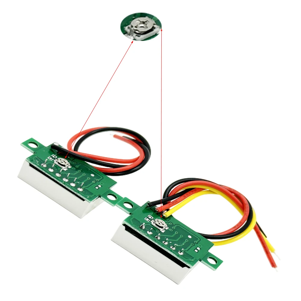 Mini 0.36 Inci DC 4-40V DC0-100V Voltmeter 2 Kabel 3 Kabel LED Motor Digital Voltmeter Tester Tampilan Digital Meter