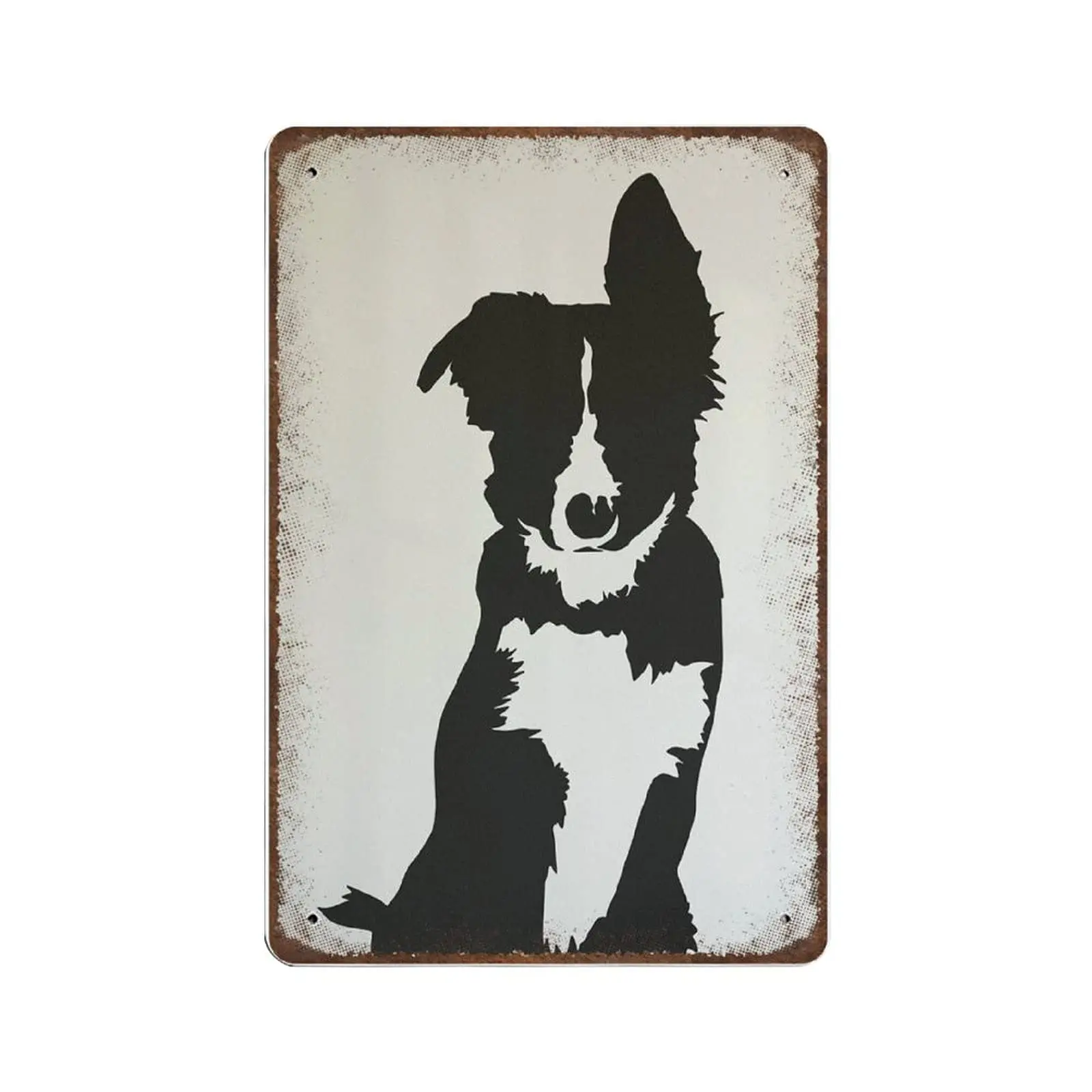 Dreacoss Dog, Border Collie Tin Sign -Vintage Tin Sign，Novelty Poster Artwork，Wall Decoration Plaques，Gift for Mother，Gift for F