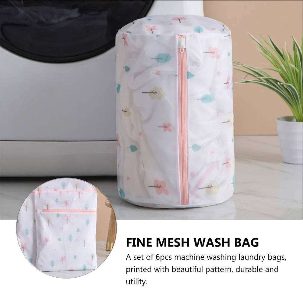 

1Set Laundry Bag Set Polyester Mesh Zipper Protective Cover Household Fine Mesh Wash Bags Different Sizes