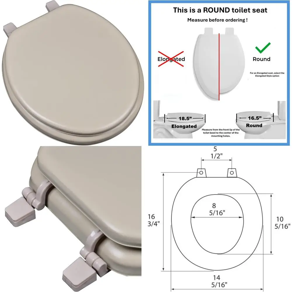 

Роскошное круглое коричневое виниловое сиденье для унитаза — издание Soft Comfort