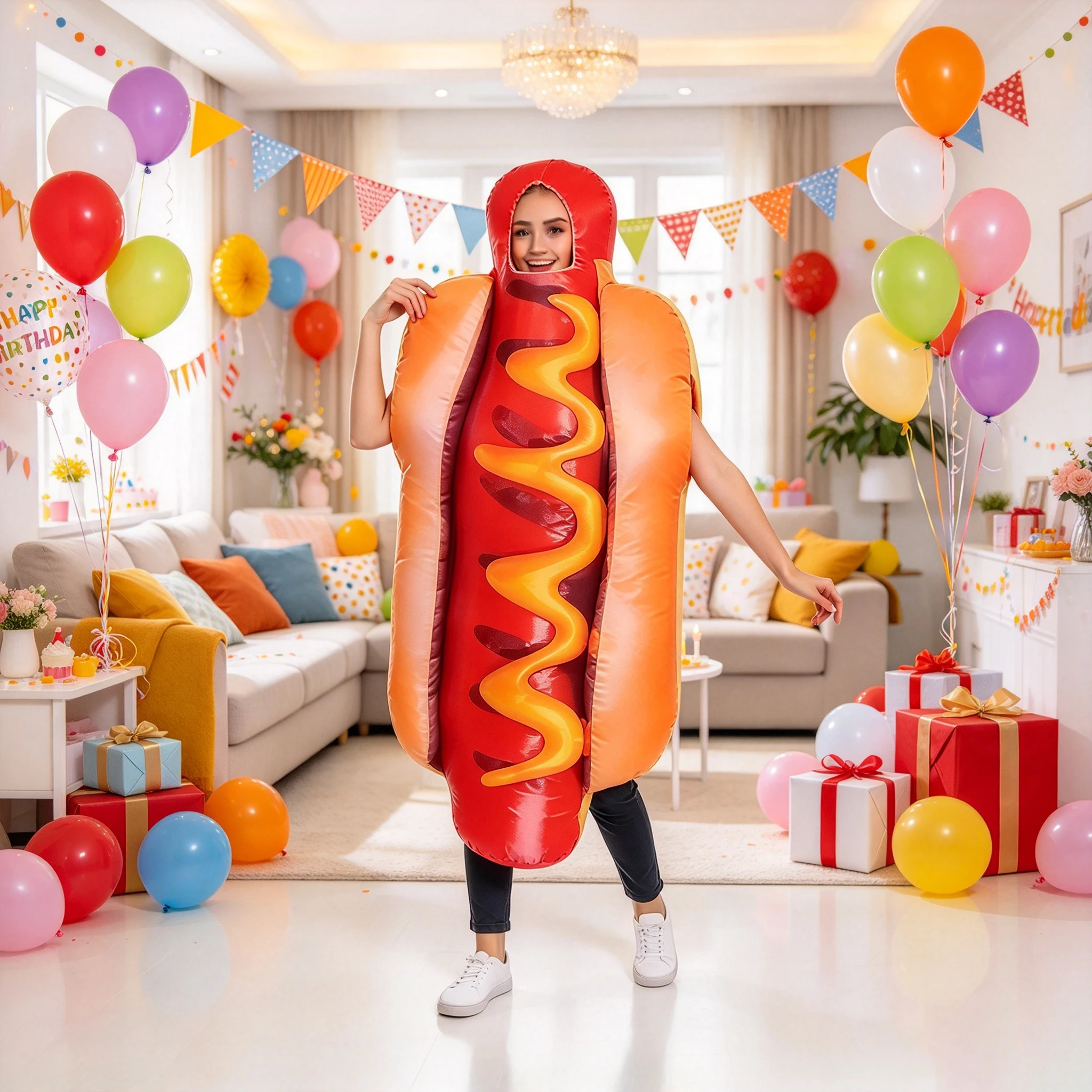 Fantasia de cachorro-quente pa - Halloween Costume Adult avaliação e preço