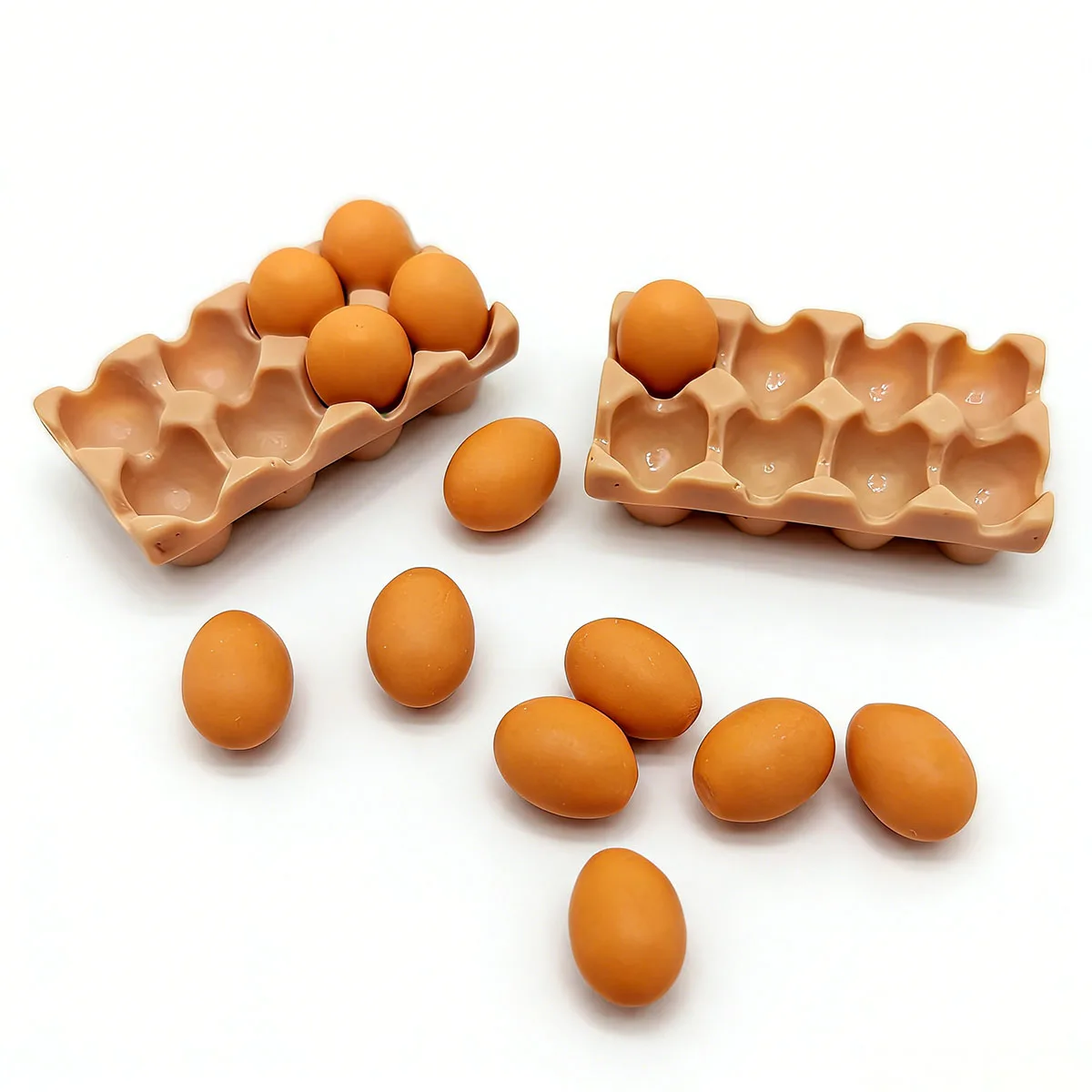 Dollhouse Miniature Resin Egg Tray Mini Food Model DIY Mini Scene Decor Accessories Creative Craft Ornament