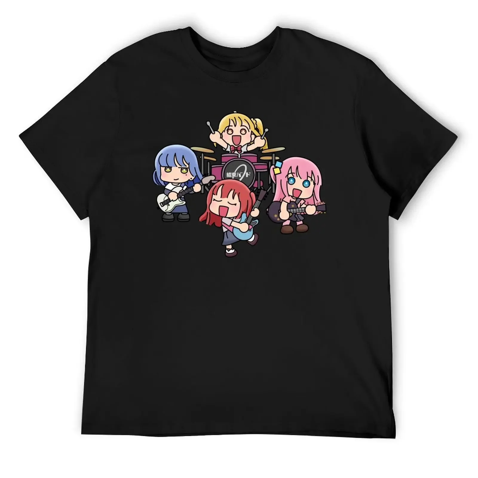 Bocchi The Rock Chibi Art T-Shirt cute clothes anime figures tees blue archive luxury clothes men