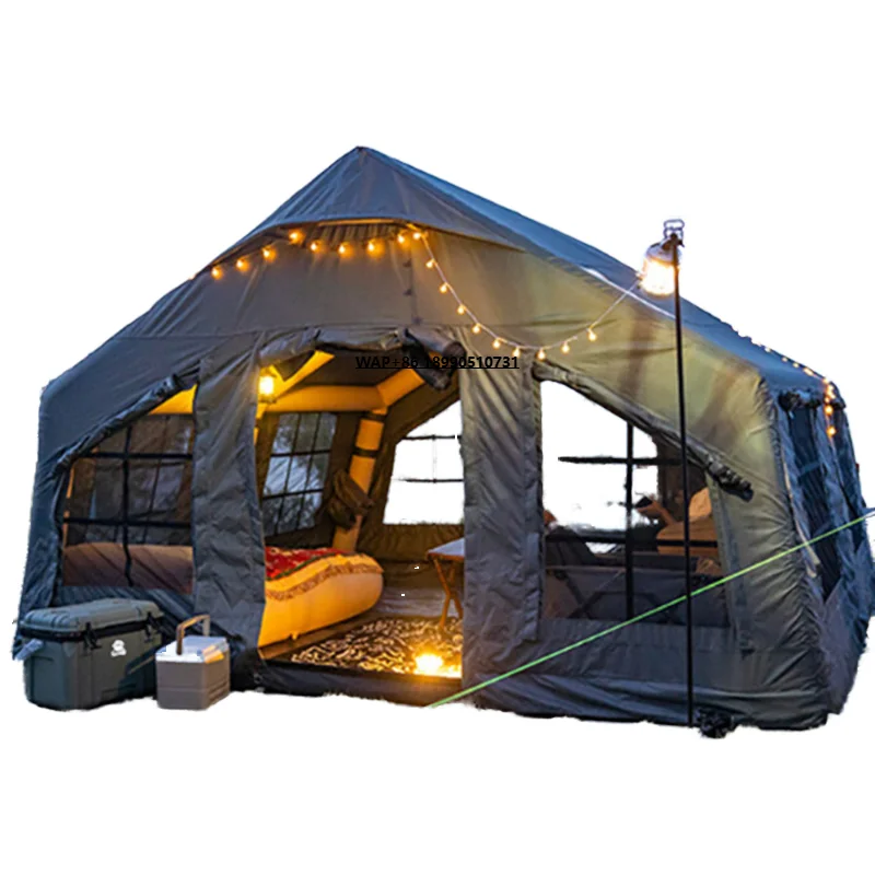 

Affordable Inflatable Tent House with Fly Quick Setup Waterproof Portable Family Outdoor Picnic Camping Air Tent Hiking Trip