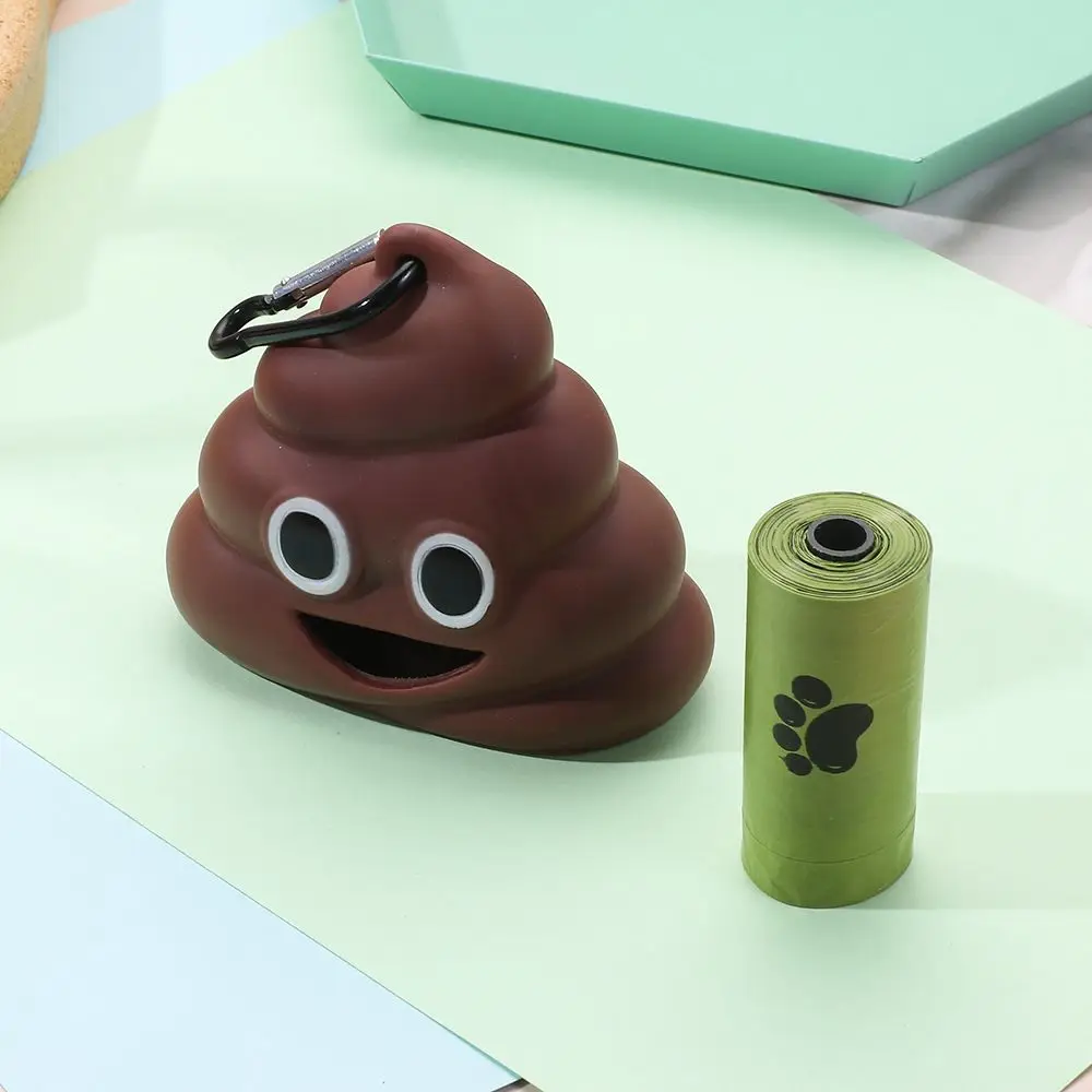 Pet Waste Bag Dispenser Poop Bag Dogs Cat Trash Carrier Pet Bag Loader Cleaning Tool Pet Products Fecal Shape Outdoor Portable