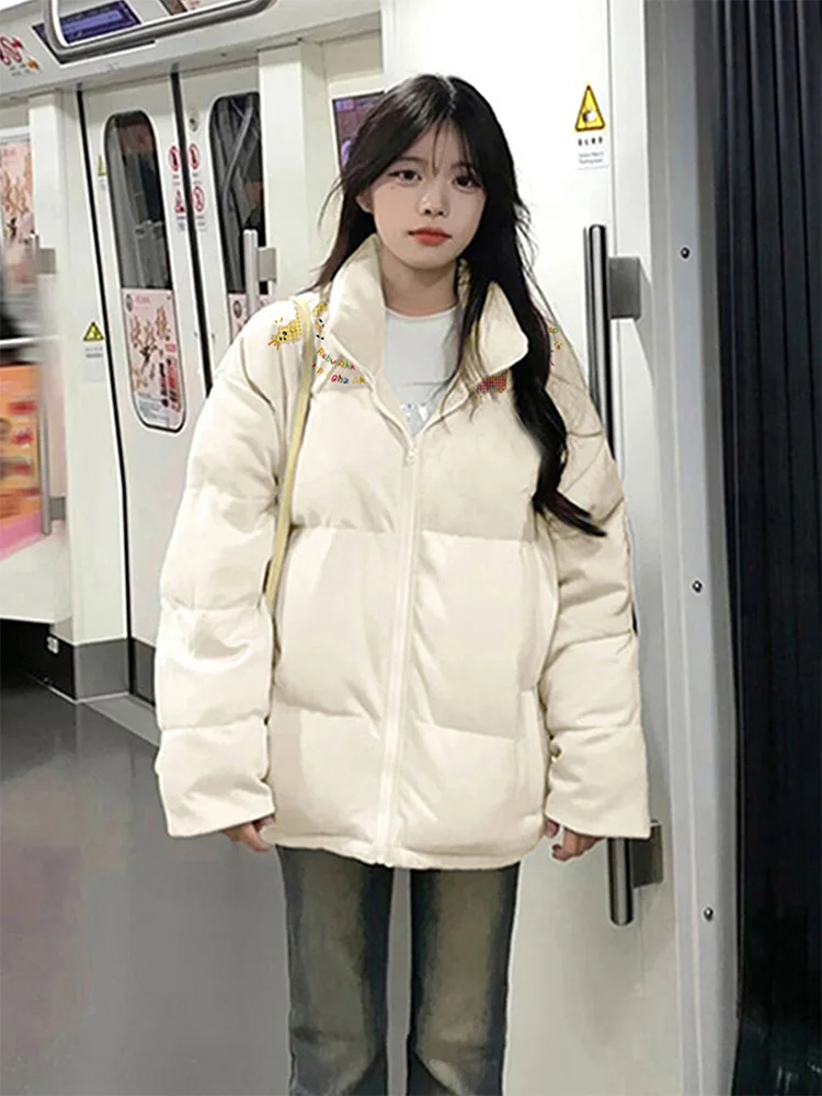 

Элегантная женская зимняя парка с карманами на молнии, теплая, модная, пуховая, простая, черная, приталенная, верхняя одежда, длинная, трендовая, с воротником, белый капюшон