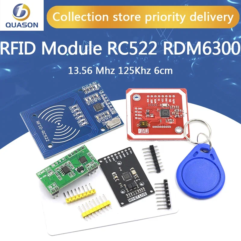 RFID module RC522 MFRC-522 RDM6300 Kits S50 13.56 Mhz 125Khz 6cm With Tags SPI Write & Read for arduino  2560