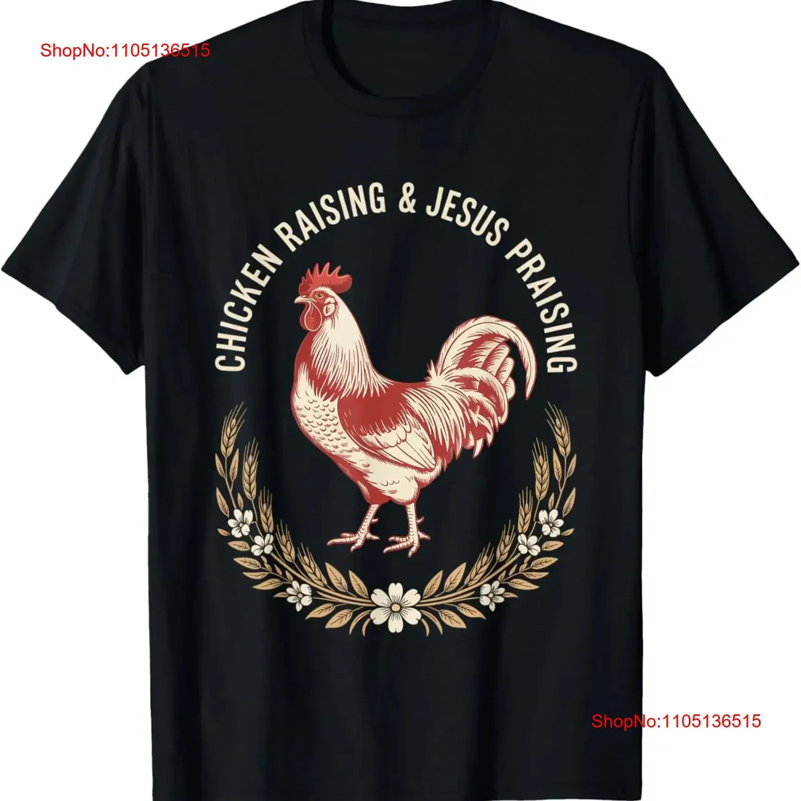 Chicken Raising Jesus Praising T Shirt  vintage Washed Top For Everyday Wear fashion designer clothes Slightly Comfortable