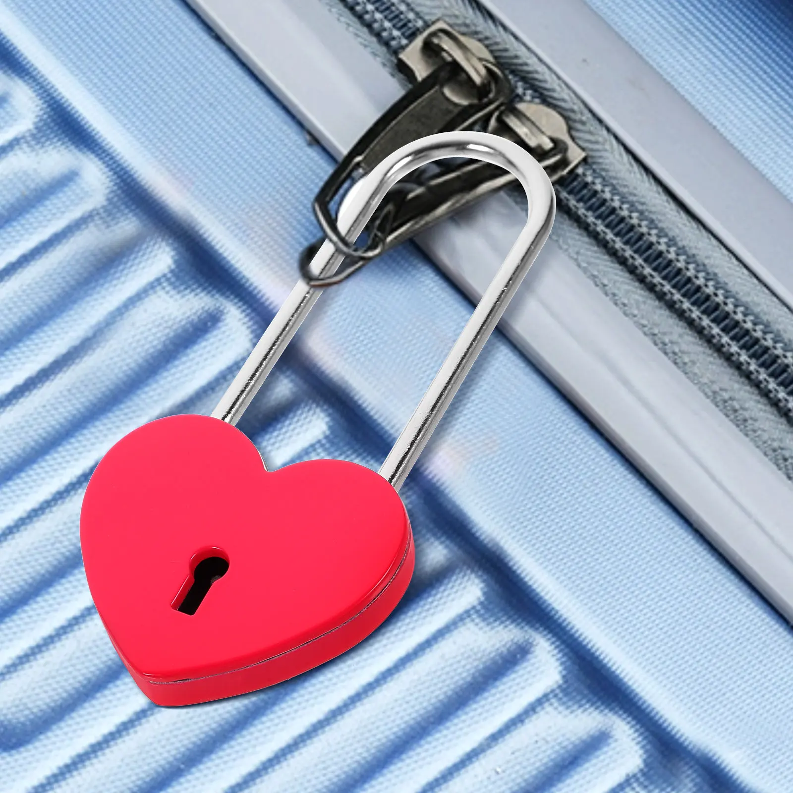Heart Shaped Small Padlock with Key Couple Wishing Lock Jewelry Box Luggage Suitcase Backpack for Luggage