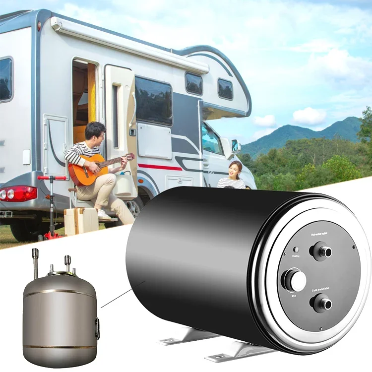 12v / 220v 12v camper van water tank dc rv water heater 12v 10l hot water heater caravan shower