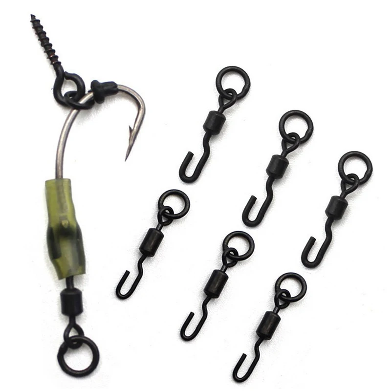 10/20pcs Steel Bearing Swivel Fishing Connector Quick Change Swivels For Carp Rigs Coarse Fishing Terminal Tackle Accessories