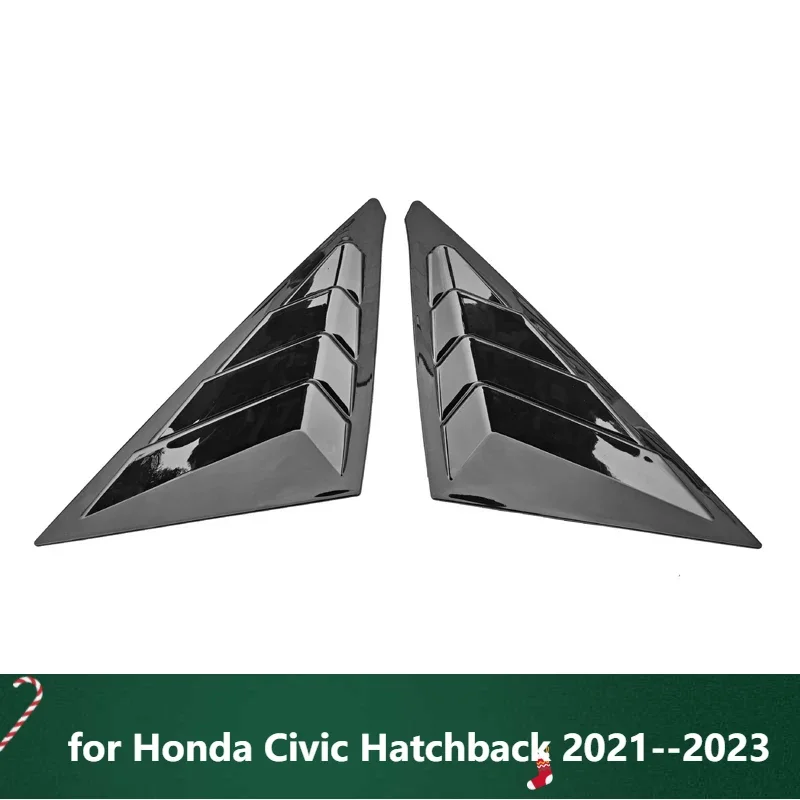 

New！ Car Rear Window Shutter Cover Trim for Honda Civic Hatchback 2021--2023 11th Generation Window Louver Side Vent Trim Access