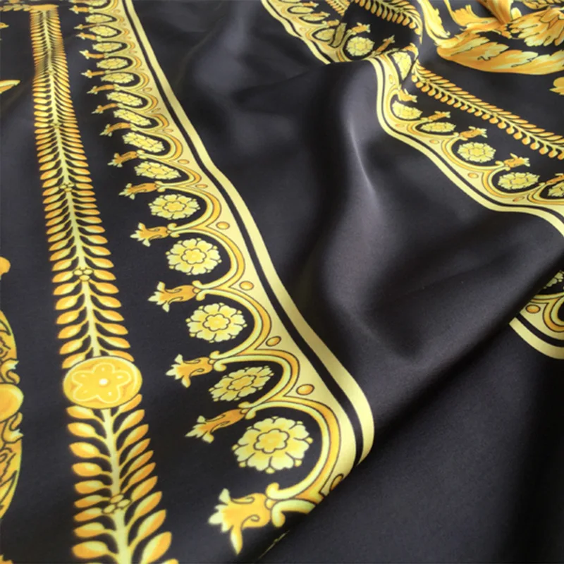 European and American Baroque Pattern Fashion Brand Show Haute Couture Digital Printing Clothing Fabric Customization