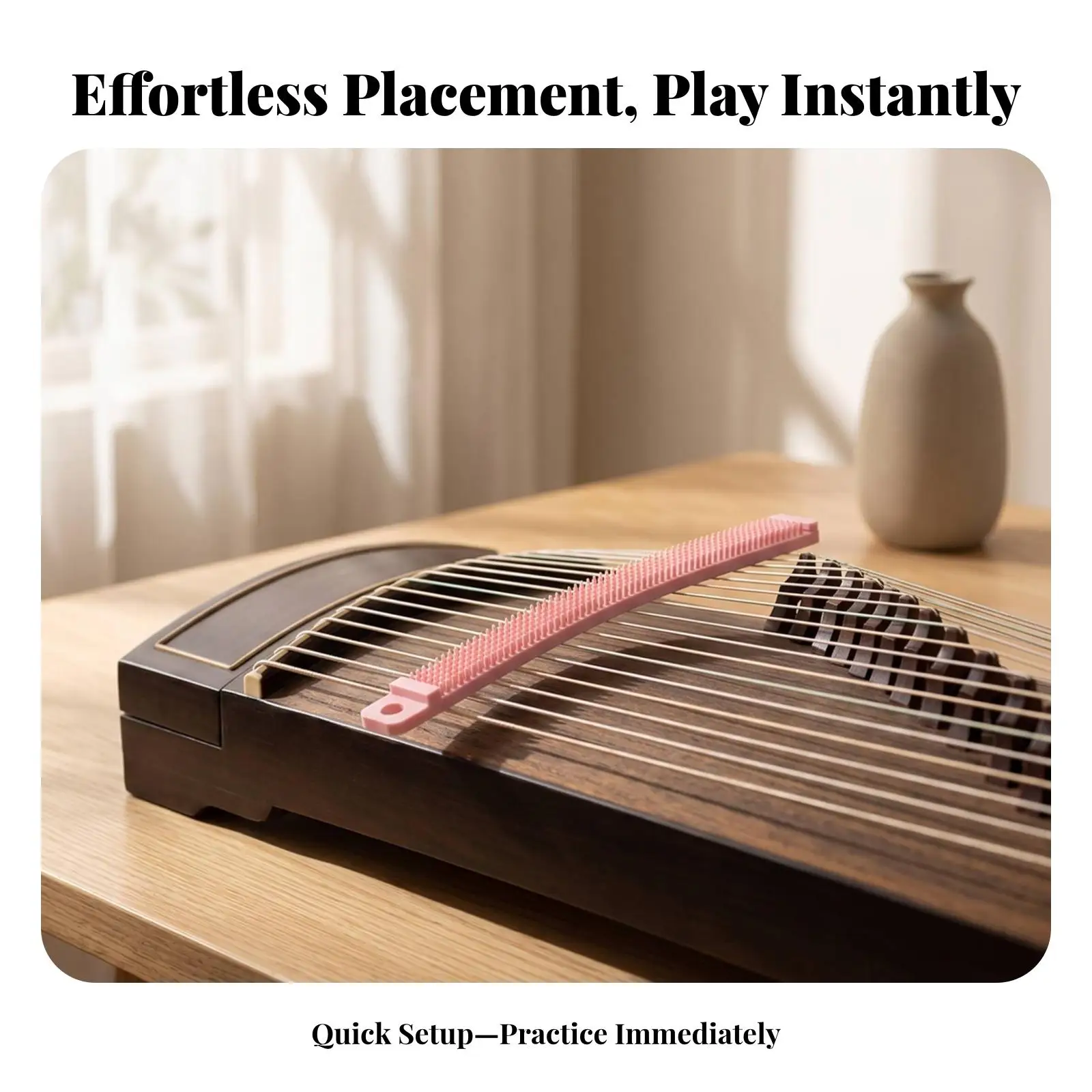 Silent Practice Strip Silicone Guzheng String Mute Narrow Flexible Band for Focused Home Training and Dorm Use view 3