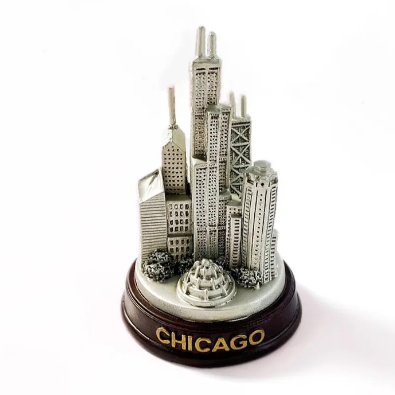 

United States Chicago Willis Tower Figurines America Souvenirs Birthday Gifts Building Models Creative Miniatures