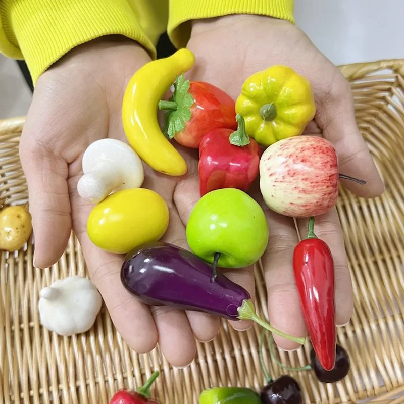 10/20pcs Mini Simulation Fruits & Vegetables Foam Landscape Scene DIY Accessories Household Decoration Miniature Ornament TMZ