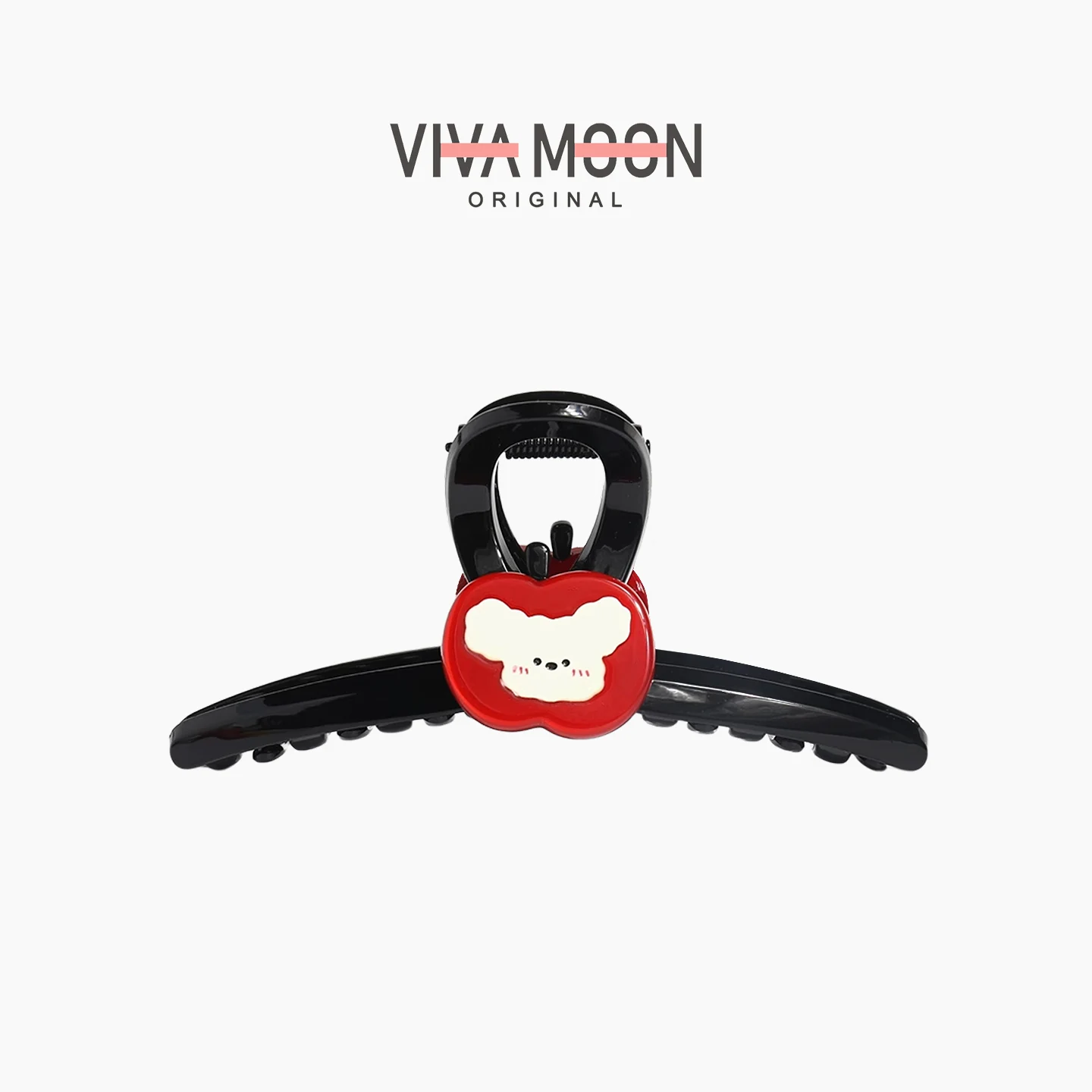 かわいい漫画風クマのヘアクリップ、女性用大型シャークテールクリップ、愛らしいヘアアクセサリー、女の子向けのおしゃれなヘアピン