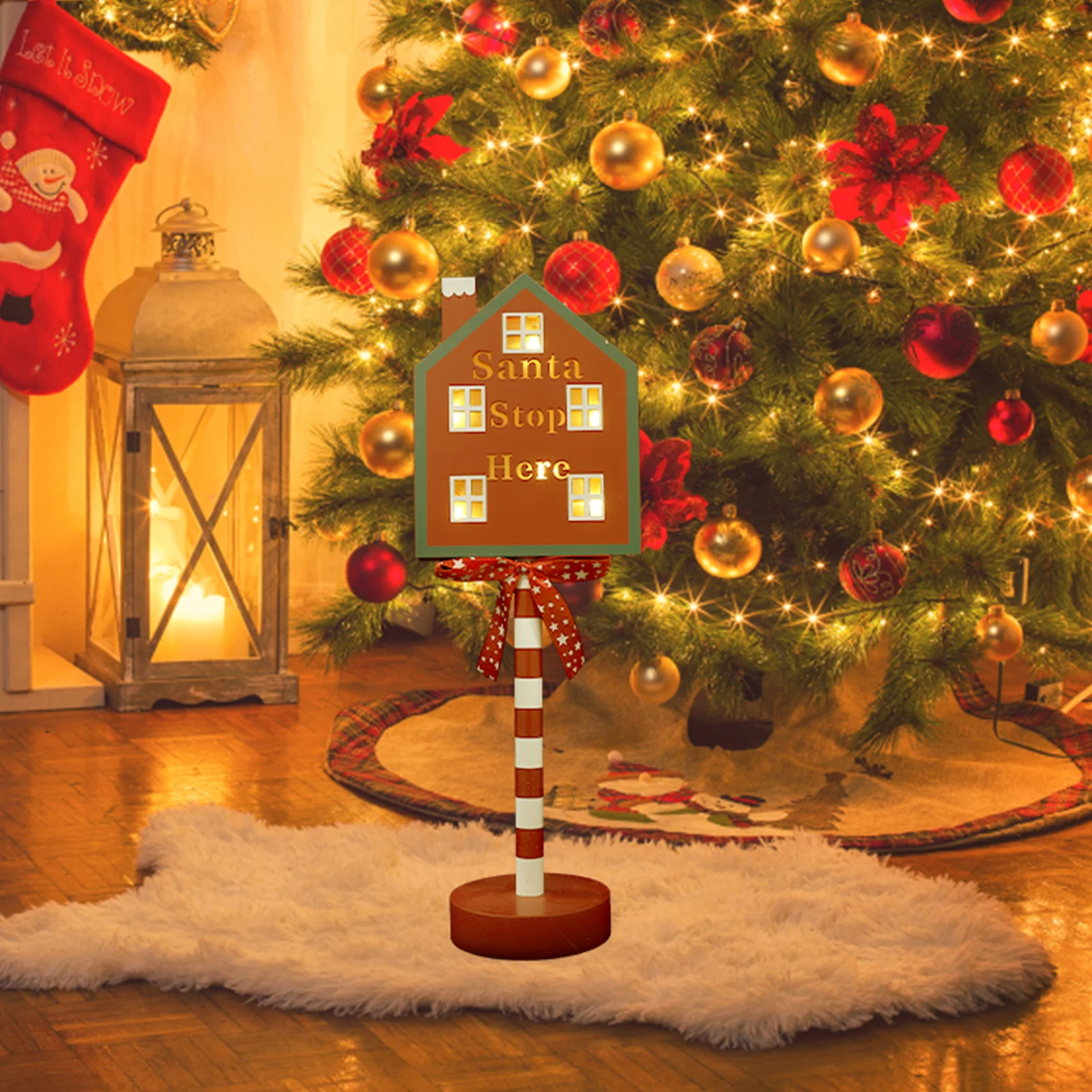 

Рождественское световое украшение, уличный деревянный дизайн для сада, двора, крыльца, дома, праздничной атмосферы, декоративная лампа с питанием