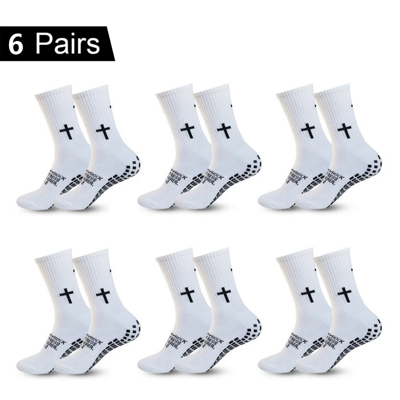 4/5/6 Pairs Anti-slip Football Socks Men Woman Breathable Soccer Basketball Tennis Sports Socks Cycling Riding Socks Yoga Sock
