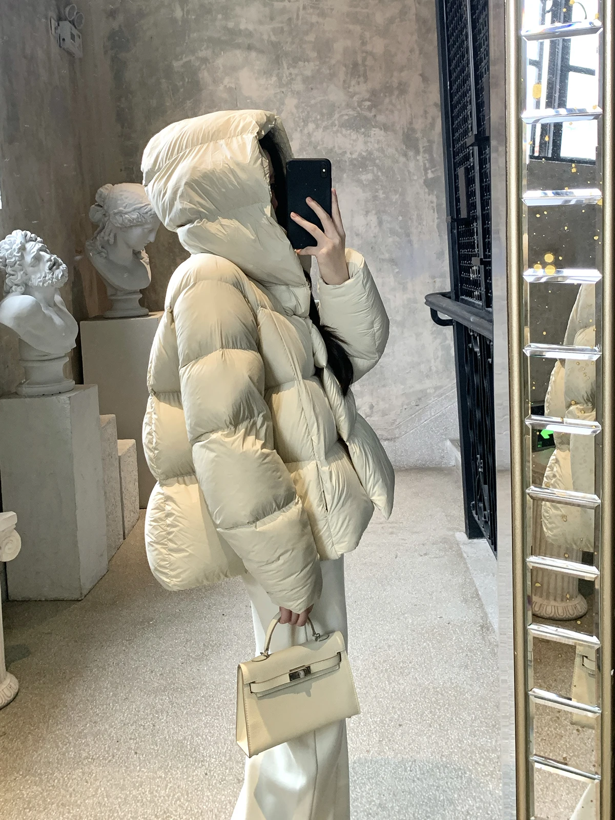 

Теплая женская повседневная универсальная куртка-пуховик с капюшоном, 95% белого пуха, для зимних поездок на работу