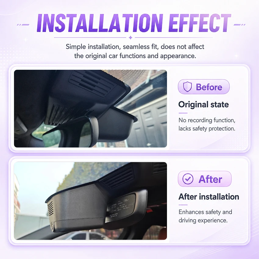 Dashcam for Land Rover Range Rover Velar Evoque 2022-2026 For Jaguar F-Pace XF XE 2021-2026  4K Car DVR Video Recorder with WIFI