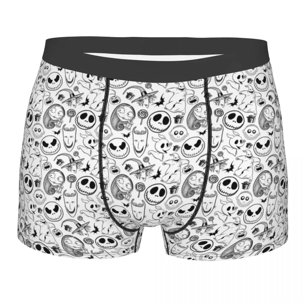 

Custom The Nightmare Before Christmas Underwear Men Printed Movie Skull Boxer Shorts Panties Briefs Soft Underpants