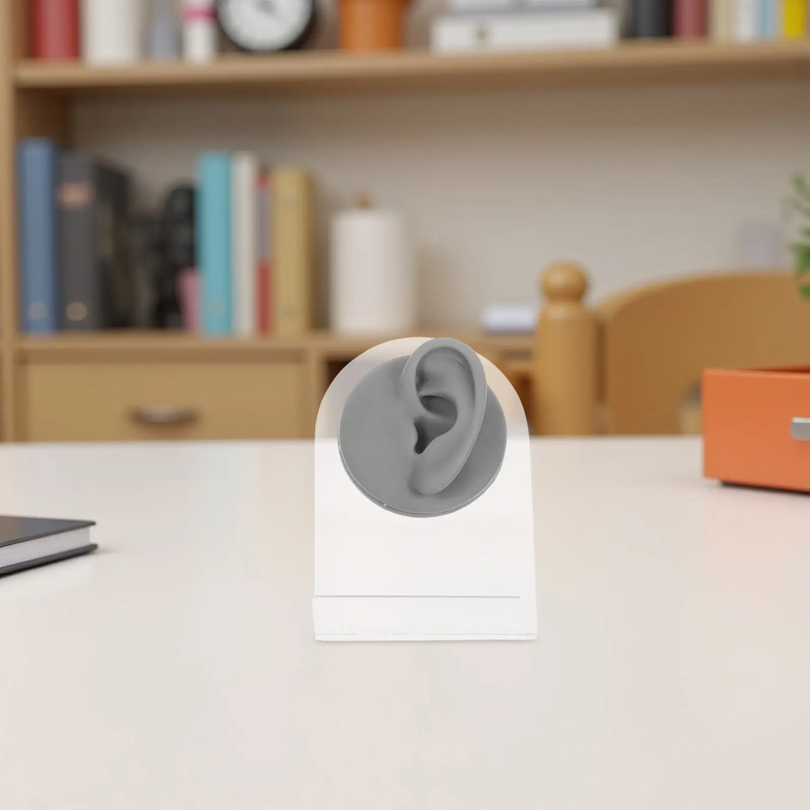 

Набор из 1 силиконового манекена для демонстрации пирсинга ушей, гибкий, имитирующий левое и правое ухо, для тренировок по ювелирным работам, реалистичная имитация