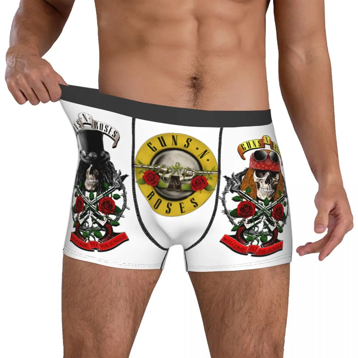 Slash Guns N Roses Men Underwear Cozy Welcome To The Jungle Shorts Boxer Briefs