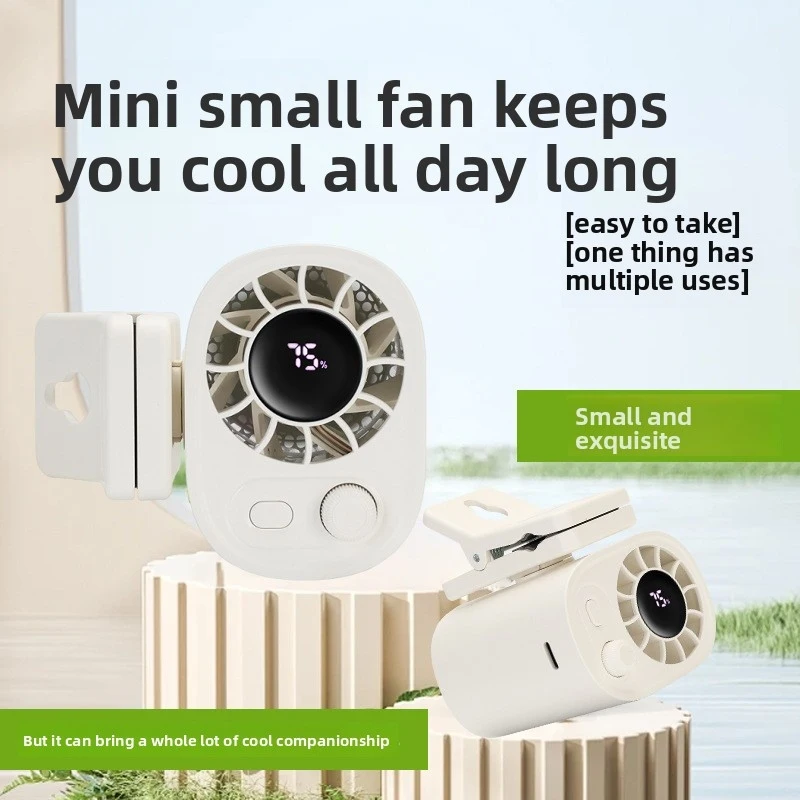 

Cross-border high-speed powerful mini fan, desktop clip fan, outdoor fan with stepless speed adjustment100Waist-mounted fan