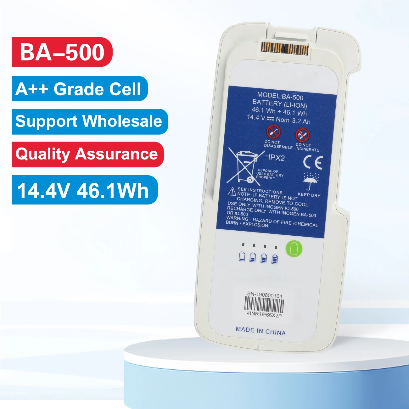 

BA-500 Replacement Battery For Inogen One G5 Portable oxygen concentrator 1400-3010-8 14.4V 46.1Wh