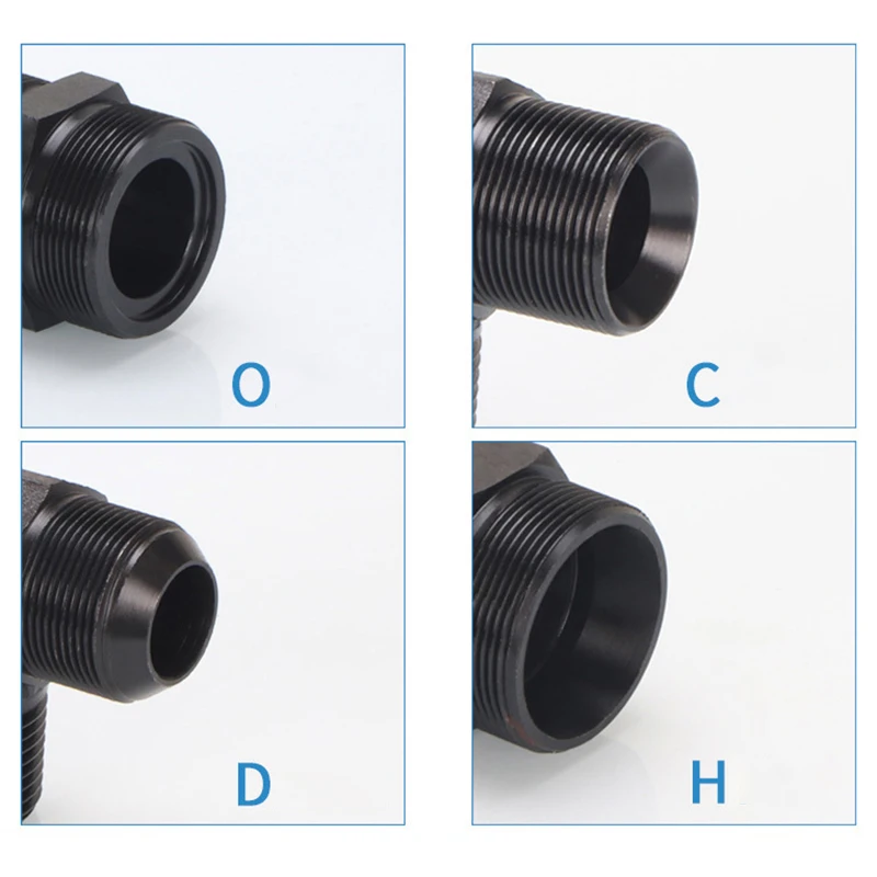 High-pressure Oil Tubing Joints Carbon Steel Hydraulic Fittings Metric M10 M12 M14 M16 M18 M20 M22 M24 Male thread Tee Adapter