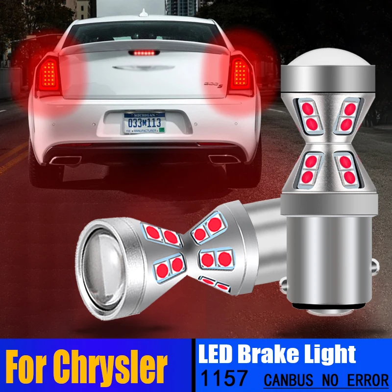 

2pcs LED Brake Light Bulbs Stop Lamp P21/5W 1157 BAY15D Canbus For Chrysler Neon 1999-2006 Voyager 2000-2008 Crossfire 2003-2008