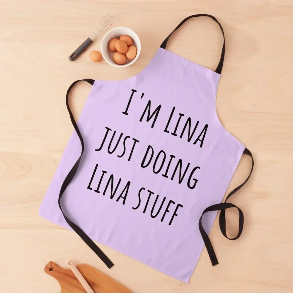 

I am Lina doing Lina stuff Apron Kitchen Tools Accessories kitchen woman For Kitchen Women cleanings Apron