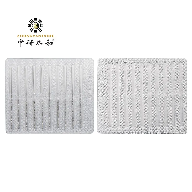 ZHONGYAN TAIHE 10 PCS Acupuncture Needles Disposable Sterile Sharp Acupuncture Aluminum Foil Needle Stainless Steel for Massage