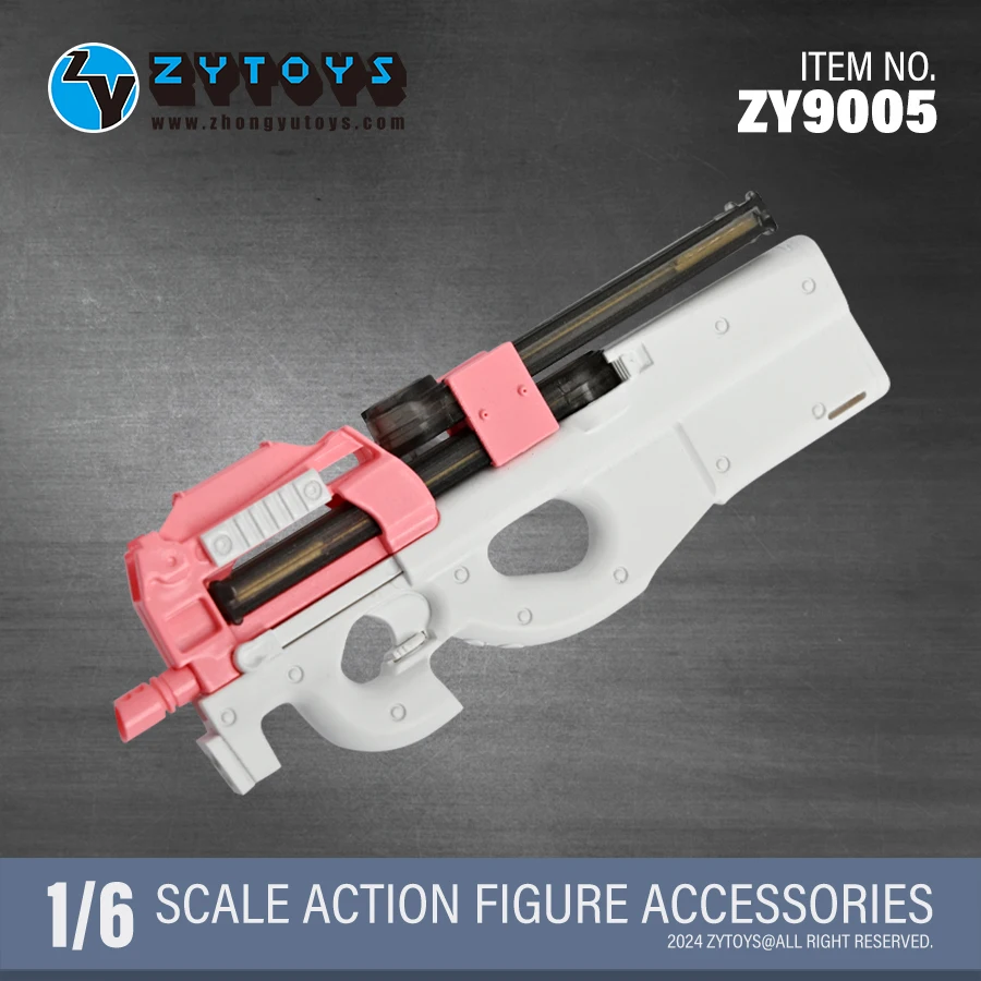 

ZYTOYS 1/6 Scale Pink P90 Submachine Plastic Model 8.5cm for 12inch Action Figure Female Male Sodlier Army Toys