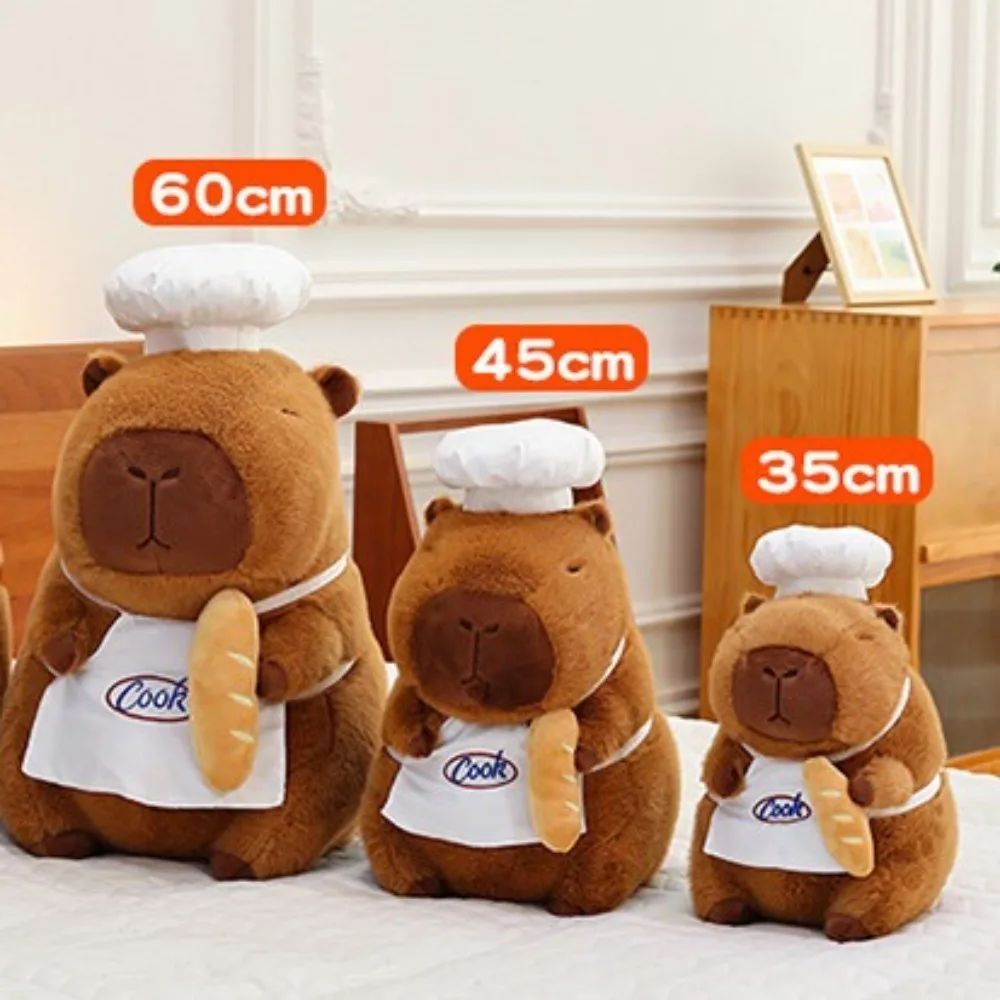 น่ารัก Cook Capybara ตุ๊กตา Plush เบเกอรี่จําลอง Capybara Plush ของเล่นการ์ตูน Capibara Fluffty ตุ๊กตาของขวัญวันเกิด