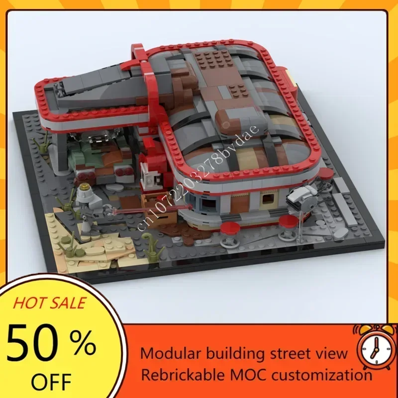 1492 ELEMENTY Drumlin Diner Modularny MOC Personalizowany Widok Ulicy Architektura Puzzle Kreatywny Model DIY Edukacyjny Zabawka Prezent