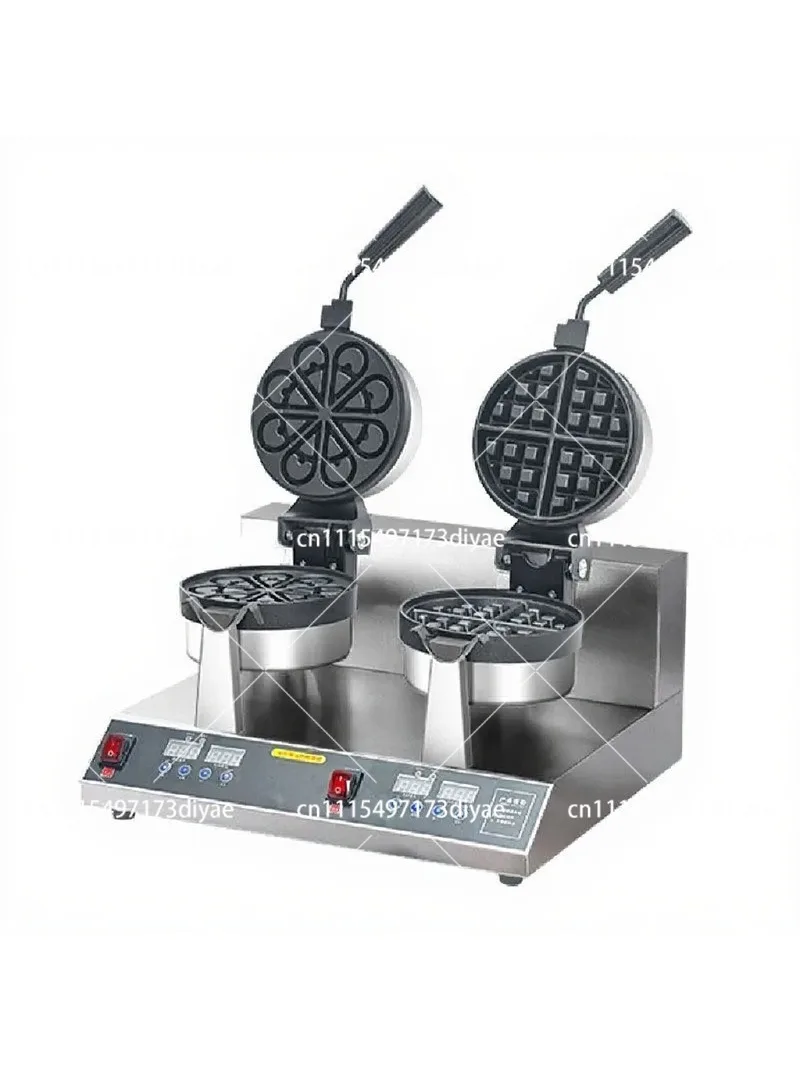 Commercial Water Drop Muffin Maker Overflow Coffee Plaid Cake Machine for Home Kitchen