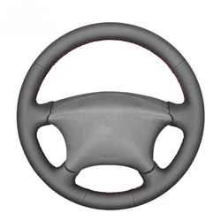 Black Faux Leather Car Steering Wheel Cover for Citroen Xsara Picasso Berlingo C5 2001-2010 Peugeot Partner 2003-2008